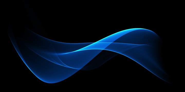 Abstract blue flow wave background 