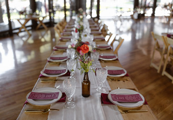 dreamy indoor family dinner party setting