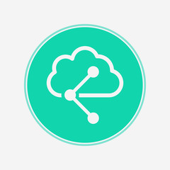 Cloud computing vector icon sign symbol