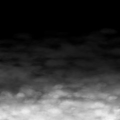 White fog and mist effect on black stage studio showcase room background.