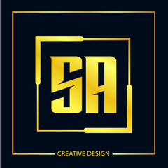 Initial letter SA Logo Template Vector Design