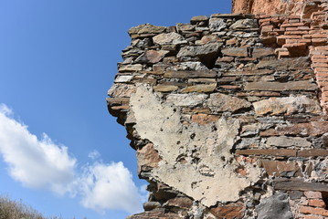 Sky and Stone wall background