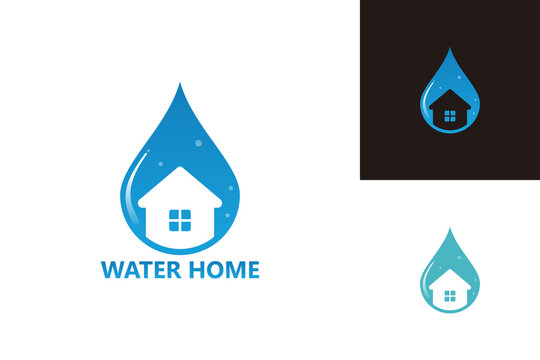 Water House Logo Template Design Vector, Emblem, Design Concept, Creative Symbol, Icon