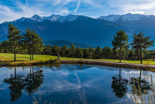 Landschaftssee in Mieming Tirol