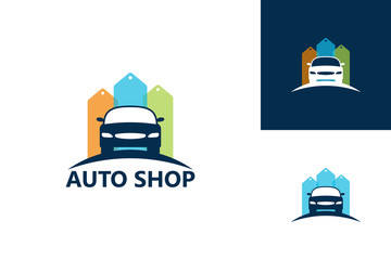 Automotive Shop Logo Template Design Vector, Emblem, Design Concept, Creative Symbol, Icon