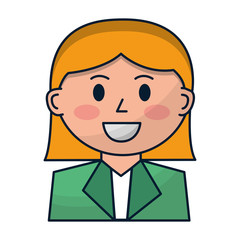 business woman employee portrait character