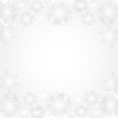Vector Christmas and New Year holidays background with snowflakes. 