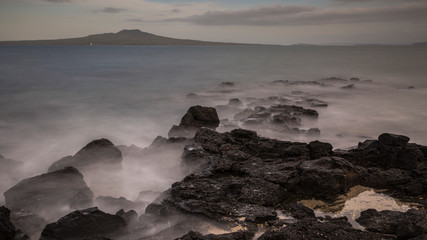 smooth rocky sea beach