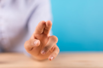 Naklejka premium finger touching