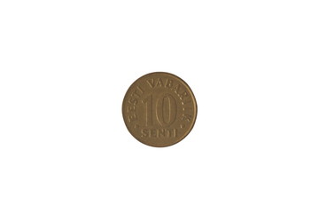 Image of Estonian coin 10 cents. Reverse. 1991.