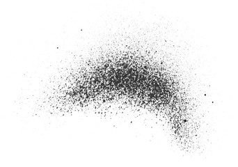 Fototapeta premium Realistic grunge graffiti spray paint effect on the white wall background. Isolated black ink texture.