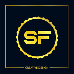 Initial letter SF Logo Template Vector Design