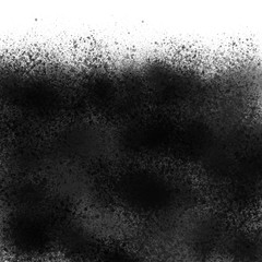 Realistic grunge graffiti spray paint effect on the white wall background. Isolated black ink texture.