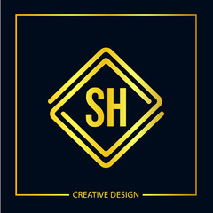 Initial letter SH Logo Template Vector Design