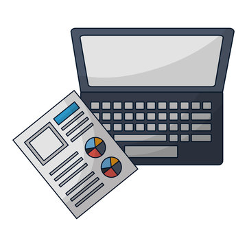 recommend clip art: laptop computer document report work