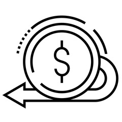 Rate of return Solid illustration