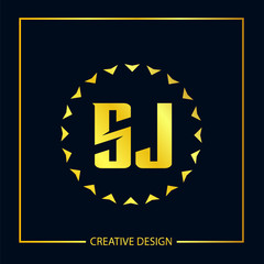 Fototapeta premium Initial letter SJ Logo Template Vector Design