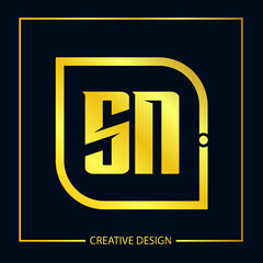 Initial letter SN Logo Template Vector Design