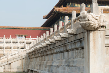 Drainage system at Forbidden City in Beijing, China.