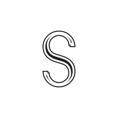 S logo letter design