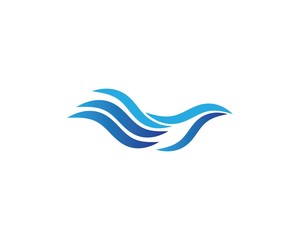 Fototapeta na wymiar Water Wave symbol and icon