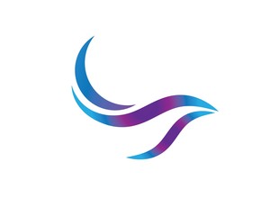 Naklejka premium Water Wave symbol and icon
