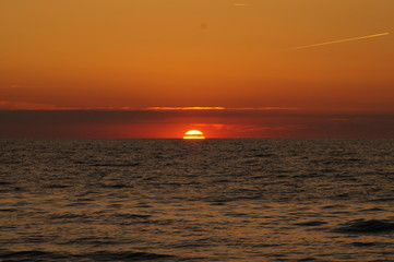 sunset over sea