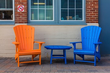 Orange and Blue Adirondacks