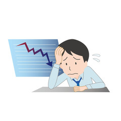 株価　暴落　不安　男性　落ち込む