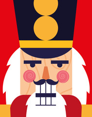 face of nutcracker soldier toy icon