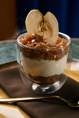 New york cheese cake with mousse with apple cream