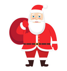 Santa Claus  icon cartoon vector Christmas holiday  isolated on white 