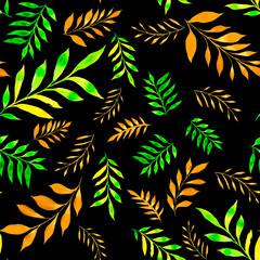 branches with green and yellow leaves