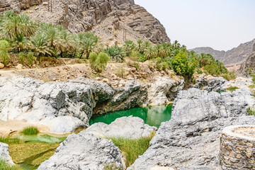 Wadi Al Arbeieen in eastern Muscat Governorate, Oman. It is located about 120 km from Muscat. 