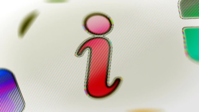 Internet icon in the screen. Looping footage has 4K resolution. Prores 4444. 3D Illustration.