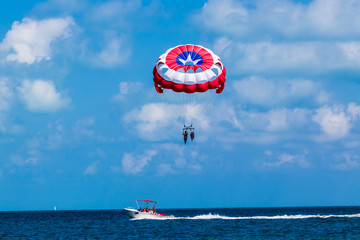 parasailing on beach