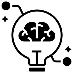 Creative thinking Solid illustration