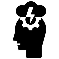 Coping with stress Solid illustration