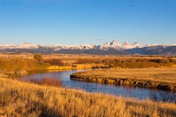 Teton river autumn 