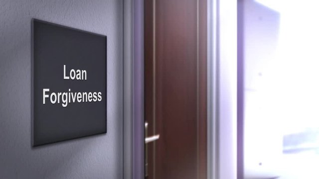 Modern interior building signage series - Loan Forgiveness