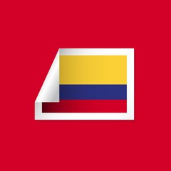 Columbia Label Flags Vector Template Design Illustration