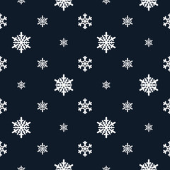 Christmas snowflakes seamless pattern