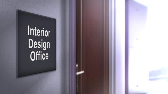 Modern interior building signage series - Interior Design Office