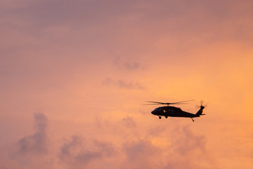 helicopter in flight