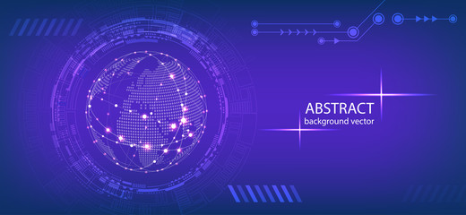 Obraz premium Abstract technology vector background.For business, science, technology design.