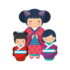 cute kokeshi dolls