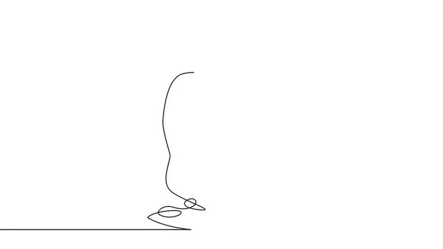Self Simple Animation continuous one drawn line  Muslim