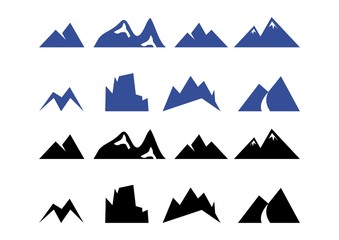 mountain logo set icon