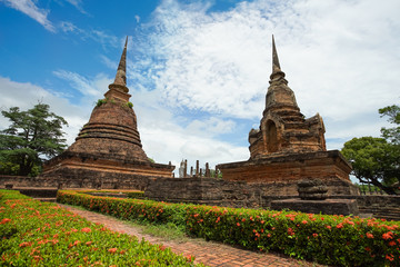 Fototapeta premium UNESCO World Heritage site Wat Sa Si in Sukhothai.