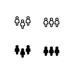 People Icon Logo Vector Symbol. Community Icon